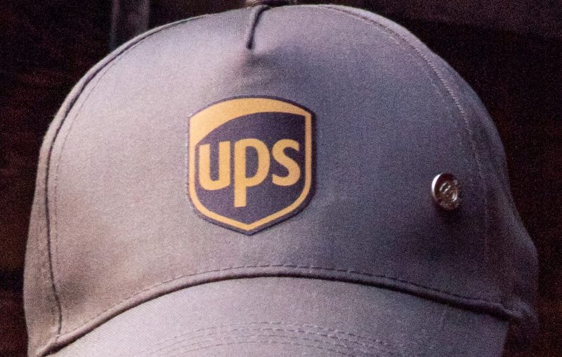 A close up of a UPS cap. Image courtesy Pexels.
